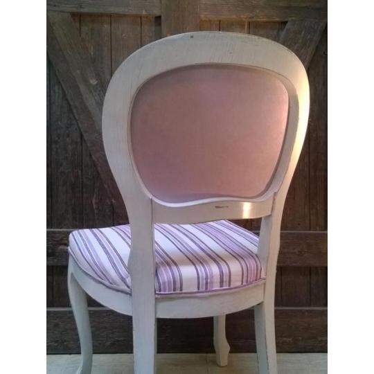rozsaszin barsony vintage elegans retro szek klasszikus etkezoszek kerek hattamla karpitos butor gyartas feher kopottas country patinas.jpg